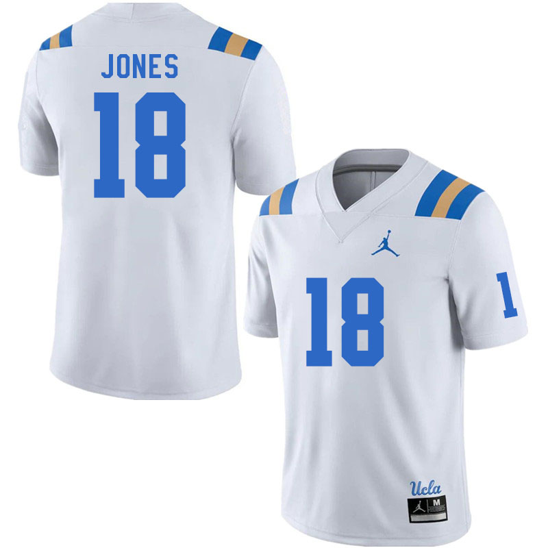Men #18 R.J. Jones UCLA Bruins College Football Jerseys Stitched Sale-White - Click Image to Close